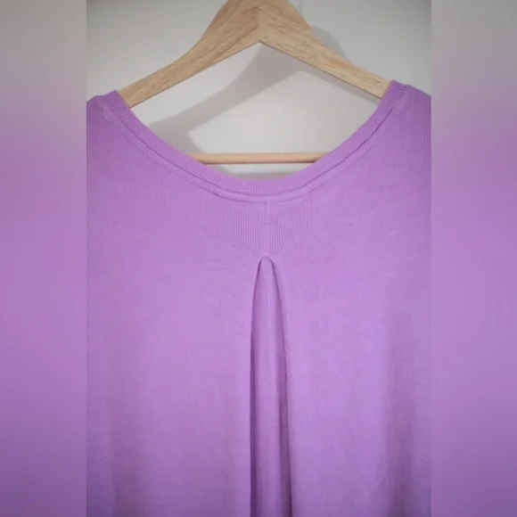 Athleta Purple High-Low Tee | Soft Athleisure Top - Picture 4 of 8